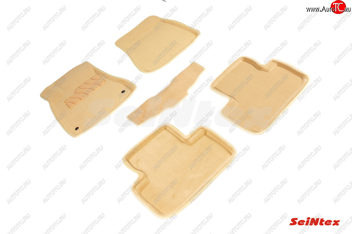 7 399 р. Текстильные 3D коврики в салон (кроме версий с гибрид. двигателем) SEINTEX бежевые  Lexus IS250  XE20 (2005-2013) седан дорестайлинг  с доставкой в г. Самара