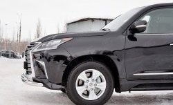 20 999 р. Защита переднего бампера (2 трубыØ63 и 42 мм, нержавейка) SLITKOFF Lexus LX450d J200 2-ой рестайлинг (2015-2022)  с доставкой в г. Самара. Увеличить фотографию 3