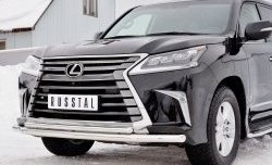 20 999 р. Защита переднего бампера (2 трубыØ63 и 42 мм, нержавейка) SLITKOFF Lexus LX450d J200 2-ой рестайлинг (2015-2022)  с доставкой в г. Самара. Увеличить фотографию 4
