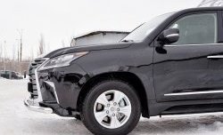 17 699 р. Защита переднего бампера (Ø76 мм, нержавейка) SLITKOFF Lexus LX450d J200 2-ой рестайлинг (2015-2022)  с доставкой в г. Самара. Увеличить фотографию 3
