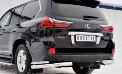 16 349 р. Защита заднего бампера из двойных боковых уголков с диаметром труб 76 и 42 мм SLITKOFF Lexus LX450d J200 2-ой рестайлинг (2015-2022)  с доставкой в г. Самара. Увеличить фотографию 4