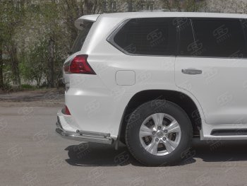 16 849 р. Защита заднего бампера (2 трубы Ø76 и 42 мм уголки, нержавейка) Lexus LX450d J200 2-ой рестайлинг (2015-2022)  с доставкой в г. Самара. Увеличить фотографию 4