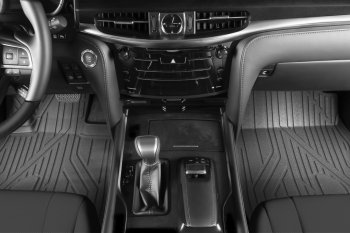 5 999 р. Коврик в салони премиум-класса Kvest (серый/черный) Lexus NX200T Z10 (2014-2017)  с доставкой в г. Самара. Увеличить фотографию 2