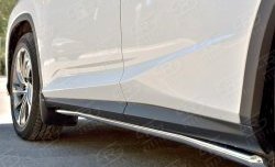 17 299 р. Защита порогов из круглой трубы диаметром 42 мм SLITKOFF Lexus RX 200T AL20 дорестайлинг (2015-2017)  с доставкой в г. Самара. Увеличить фотографию 3