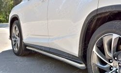 29 699 р. Защита порогов из круглой трубы диаметром 63 мм SLITKOFF Lexus RX 200T AL20 дорестайлинг (2015-2017)  с доставкой в г. Самара. Увеличить фотографию 3