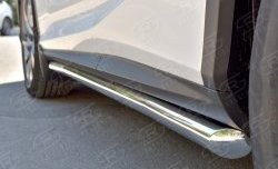 29 699 р. Защита порогов из круглой трубы диаметром 63 мм SLITKOFF Lexus RX 200T AL20 дорестайлинг (2015-2017)  с доставкой в г. Самара. Увеличить фотографию 4