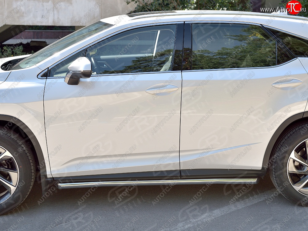 29 699 р. Защита порогов из круглой трубы диаметром 63 мм SLITKOFF Lexus RX 200T AL20 дорестайлинг (2015-2017)  с доставкой в г. Самара