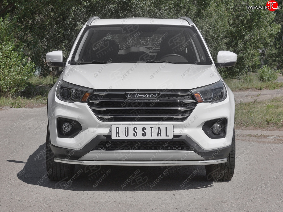 14 999 р. Защита переднего бампера (Ø42 мм, нержавейка) SLITKOFF Lifan X70 (2018-2025)  с доставкой в г. Самара