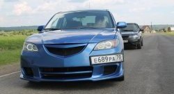 8 499 р. Передний бампер Mazda Speed  Mazda 3/Axela  BK (2003-2006) дорестайлинг седан (Неокрашенный)  с доставкой в г. Самара. Увеличить фотографию 2