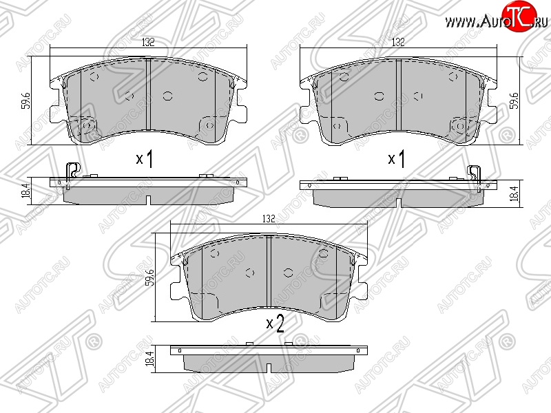 649 р. Колодки тормозные SAT (задние) Mazda 626 GF дорестайлинг седан (1997-1999)  с доставкой в г. Самара
