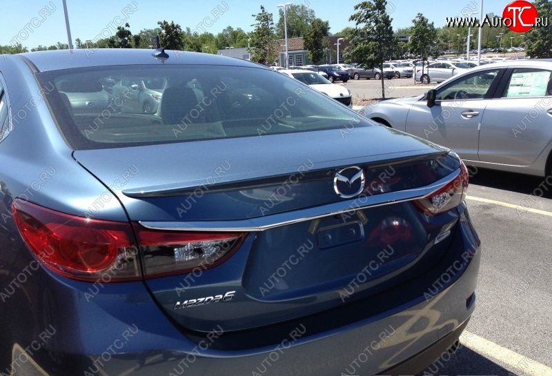 4 089 р. Лип спойлер SKYACTIV Mazda 6 GJ дорестайлинг седан (2012-2015) (Неокрашенный)  с доставкой в г. Самара