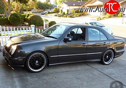 8 149 р. Пороги накладки AMG Mercedes-Benz E-Class W210 дорестайлинг седан (1996-1999) (Неокрашенные)  с доставкой в г. Самара