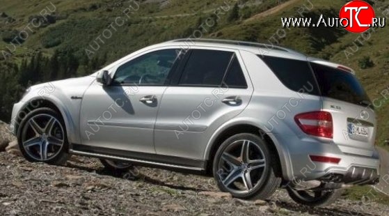 8 449 р. Накладки на колёсные арки CT Mercedes-Benz ML class W164 дорестайлинг (2005-2008) (Неокрашенные)  с доставкой в г. Самара