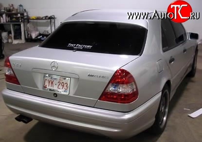 3 399 р. Козырёк на заднее лобовое стекло Rieger Style Mercedes-Benz C-Class W202 дорестайлинг седан (1993-1997) (стеклопластик: жёсткий, Неокрашенный)  с доставкой в г. Самара