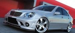 9 049 р. Пороги накладки AMG Style Mercedes-Benz C-Class W203 дорестайлинг седан (2000-2004) (Неокрашенные)  с доставкой в г. Самара. Увеличить фотографию 3