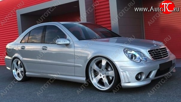9 049 р. Пороги накладки AMG Style Mercedes-Benz C-Class W203 дорестайлинг седан (2000-2004) (Неокрашенные)  с доставкой в г. Самара