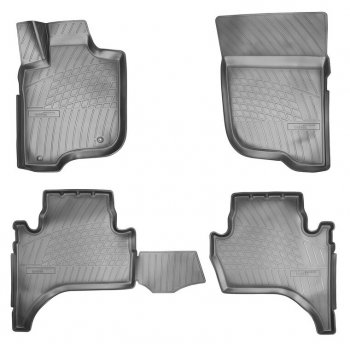 Комплект ковриков в салон Norplast Unidec Mitsubishi L200 4  дорестайлинг (2006-2014) (Цвет: черный)
