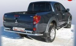 Защита заднего бампера Slitkoff (Ø 57 мм) Mitsubishi L200 5 KK,KL рестайлинг (2018-2022)