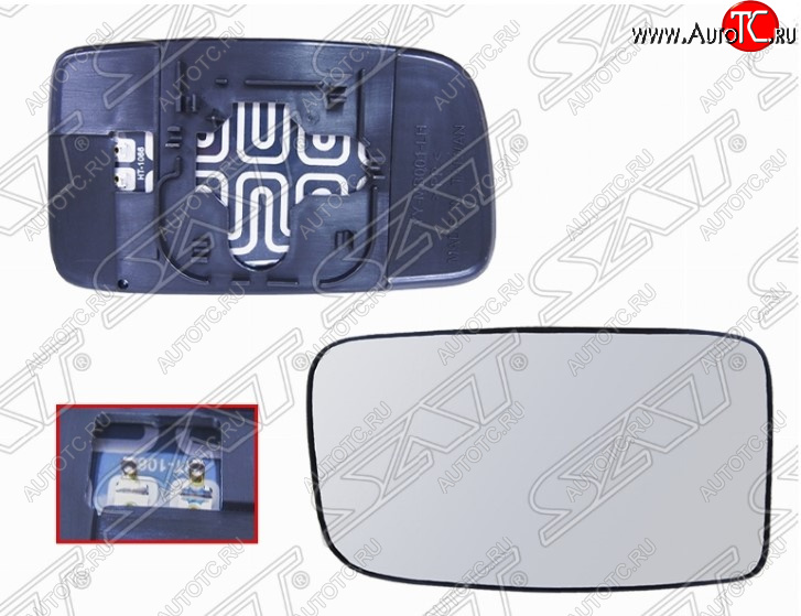 959 р. Левое полотно зеркала SAT (с обогревом) Mitsubishi Lancer 9 CS седан 1-ый рестайлинг (2003-2005)  с доставкой в г. Самара