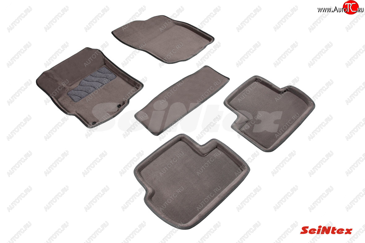 7 399 р. Комплект ковриков салона (текстиль, 3D) Seintex  Mitsubishi Lancer  10 CY (2007-2017) седан дорестайлинг, седан рестайлинг, хэтчбек 5 дв рестайлинг (серые)  с доставкой в г. Самара