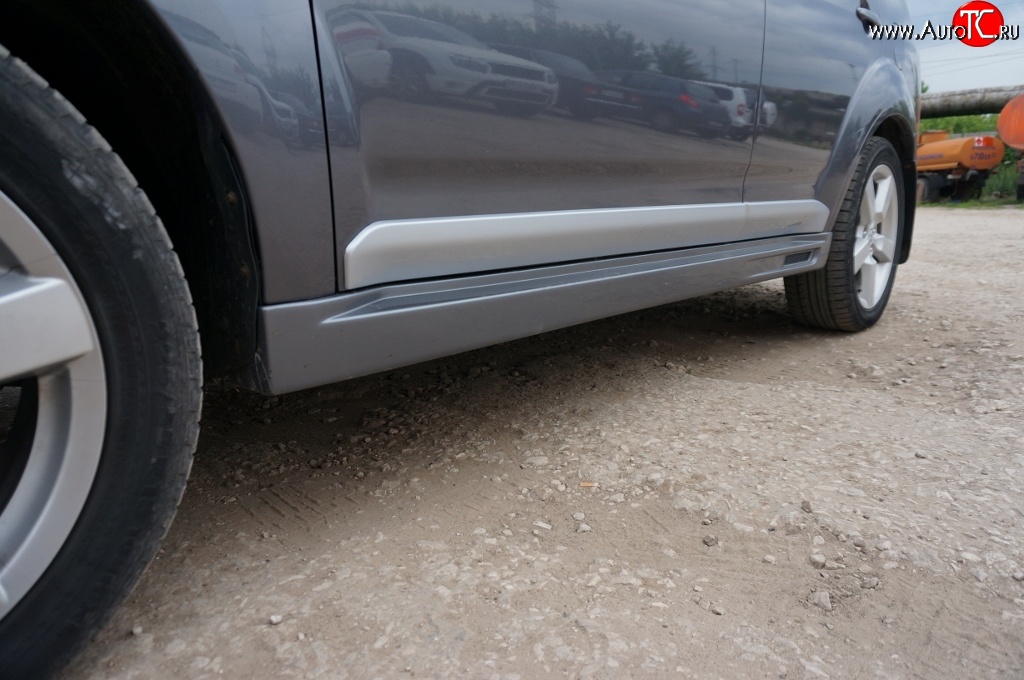 8 499 р. Пороги накладки (рестайлинг) Roadest  Mitsubishi Outlander  XL (2010-2013) (CW)  рестайлинг (Неокрашенные)  с доставкой в г. Самара