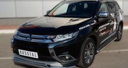 14 549 р. Одинарная защита переднего бампера диаметром 63 мм SLITKOFF Mitsubishi Outlander GF 2-ой рестайлинг (2015-2018)  с доставкой в г. Самара. Увеличить фотографию 3
