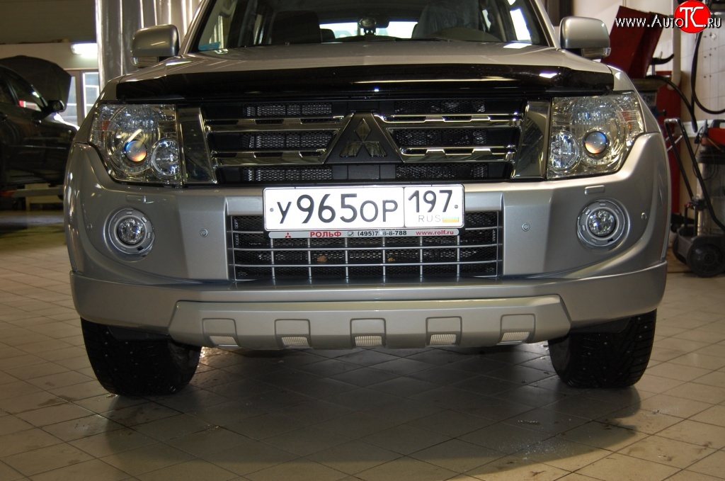 14 399 р. Накладка на передний бампер Sport v2 Mitsubishi Pajero 4 V80 3 дв. 1-ый рестайлинг (2011-2014) (Неокрашенная)  с доставкой в г. Самара