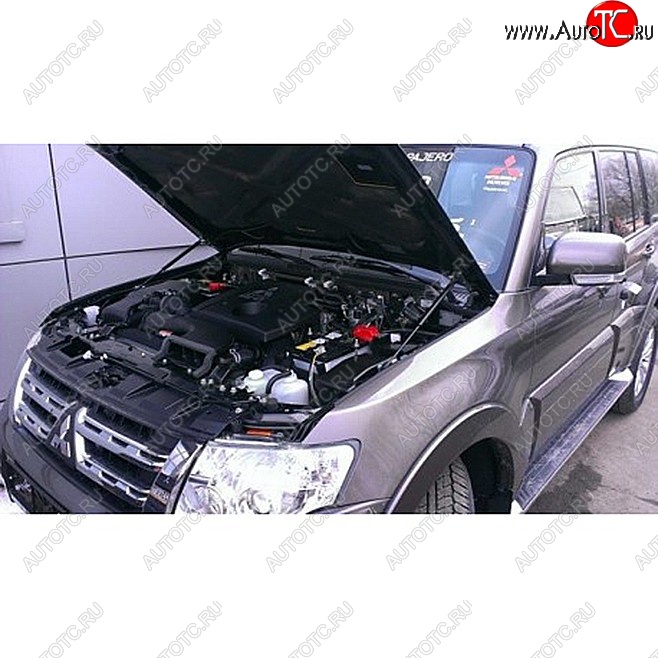 2 349 р. Упоры капота Russtal Mitsubishi Pajero 4 V80 дорестайлинг (2006-2011)  с доставкой в г. Самара