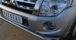 15 999 р. Одинарная защита переднего бампера диаметром 63 мм SLITKOFF Mitsubishi Pajero 4 V80 3 дв. 1-ый рестайлинг (2011-2014)  с доставкой в г. Самара. Увеличить фотографию 2