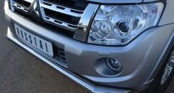17 599 р. Одинарная защита переднего бампера диаметром 76 мм SLITKOFF Mitsubishi Pajero 4 V80 3 дв. 1-ый рестайлинг (2011-2014)  с доставкой в г. Самара. Увеличить фотографию 2