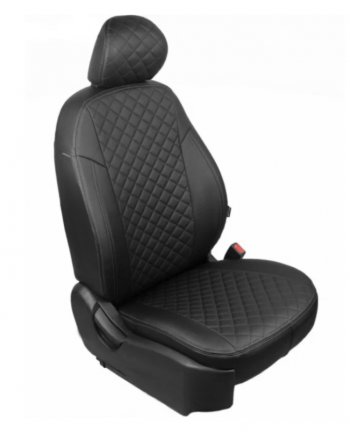 Чехлы Seintex (экокожа/ромб) Mitsubishi Pajero Sport  PB (2008-2013) дорестайлинг