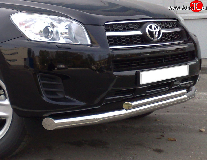 18 299 р. Защита переднего бампера (2 трубыØ76 и 42 мм, нержавейка) SLITKOFF Toyota RAV4 XA30 5 дв. 1-ый рестайлинг (2008-2010)  с доставкой в г. Самара