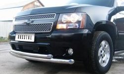 24 999 р. Защита переднего бампера (2 трубыØ76 мм, нержавейка) SLITKOFF Chevrolet Tahoe GMT900 5 дв. (2006-2013)  с доставкой в г. Самара. Увеличить фотографию 5