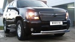 24 999 р. Защита переднего бампера (2 трубыØ76 мм, нержавейка) SLITKOFF Chevrolet Tahoe GMT900 5 дв. (2006-2013)  с доставкой в г. Самара. Увеличить фотографию 6