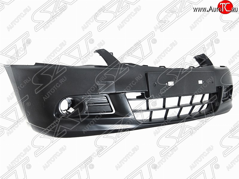 3 489 р. Передний бампер с правой заглушкой под крюк SAT Nissan Almera G15 седан (2012-2019) (Неокрашенный)  с доставкой в г. Самара