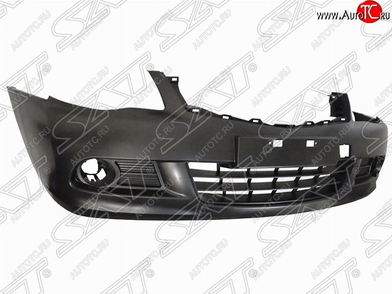 3 199 р. Передний бампер (заглушка под крюк слева) SAT Nissan Almera G15 седан (2012-2019) (Неокрашенный)  с доставкой в г. Самара