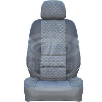 4 849 р. Чехлы ПЕТРОВ А10 (экокожа/жаккард, ЗС 60/40, Comfort, Comfort A/C, Comfort Plus, Tekna)  Nissan Almera  G15 (2012-2019) седан (серый)  с доставкой в г. Самара. Увеличить фотографию 2
