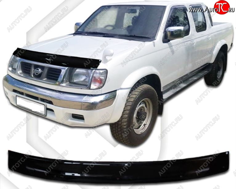 2 159 р. Дефлектор капота CA-Plastic Nissan Datsun (1997-2002) (Classic черный, Без надписи)  с доставкой в г. Самара