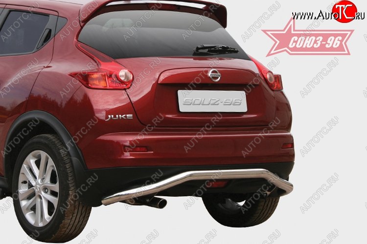 9 899 р. Защита заднего бампера Souz-96 (d60) Nissan Juke 1 YF15 рестайлинг (2014-2020)  с доставкой в г. Самара