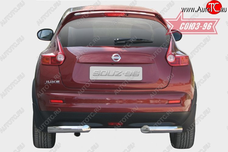11 987 р. Защита заднего бампера Souz-96 4х2 (d76) Nissan Juke 1 YF15 рестайлинг (2014-2020)  с доставкой в г. Самара