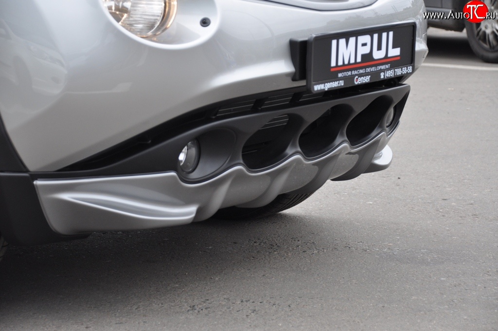 3 999 р. Накладка на передний бампер Impul Nissan Juke 1 YF15 дорестайлинг (2010-2014) (Неокрашенная)  с доставкой в г. Самара