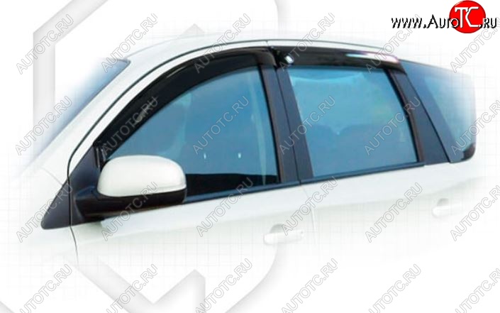2 159 р. Дефлектора окон (левый руль) CA-Plastic Nissan Note 1 E11 рестайлинг (2008-2013) (Classic полупрозрачный)  с доставкой в г. Самара