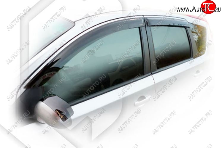 2 159 р. Дефлектора окон (правый руль) CA-Plastic Nissan Note 1 E11 дорестайлинг (2004-2008) (Classic полупрозрачный, Без хром.молдинга)  с доставкой в г. Самара