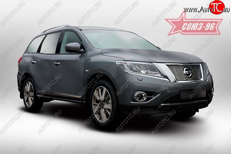 6 299 р. Декоративный элемент решетки радиатора Souz-96 (d10) Nissan Pathfinder R52 дорестайлинг (2012-2017)  с доставкой в г. Самара