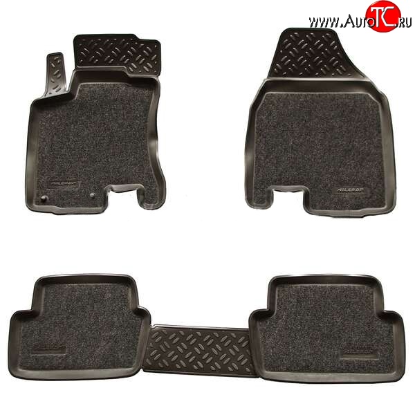 1 649 р. Комплект ковриков в салон Aileron 4 шт. (полиуретан, покрытие Soft)  Nissan Qashqai  1 (2007-2010) дорестайлинг  с доставкой в г. Самара