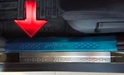 8 599 р. Накладки на порожки автомобиля CT v1 Nissan X-trail 3 T32 рестайлинг (2017-2022)  с доставкой в г. Самара. Увеличить фотографию 2