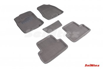 Текстильные 3D коврики в салон SEINTEX серые Nissan X-trail  2 T31 (2007-2015) дорестайлинг, рестайлинг