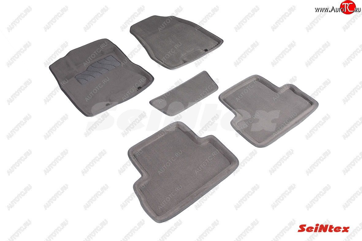 7 399 р. Текстильные 3D коврики в салон SEINTEX серые  Nissan X-trail  2 T31 (2007-2015) дорестайлинг, рестайлинг  с доставкой в г. Самара