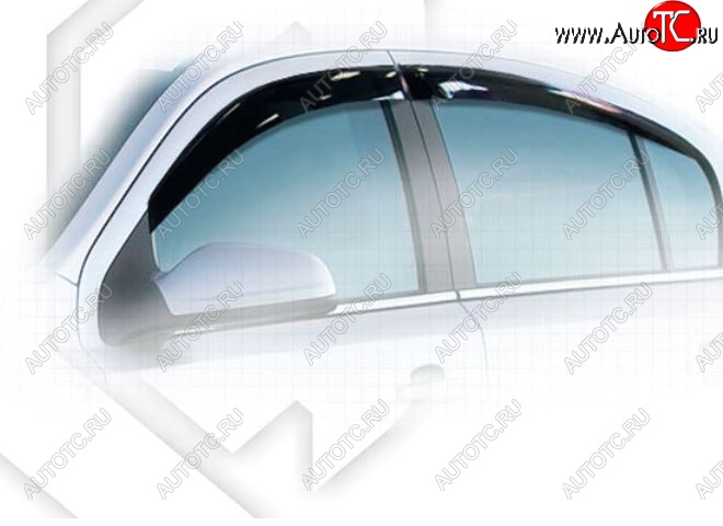 2 199 р. Дефлектора окон CA-Plastiс Opel Astra H седан дорестайлинг (2004-2007) (Classic полупрозрачный)  с доставкой в г. Самара
