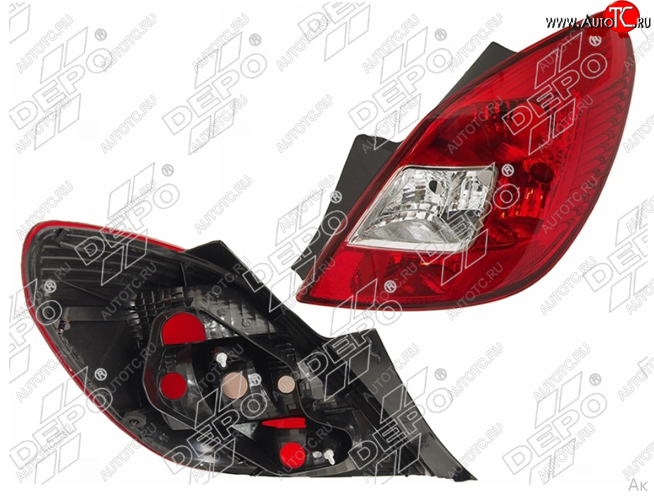2 889 р. Правый фонарь задний DEPO Opel Corsa D  2-ой рестайлинг, хэтчбэк 5 дв. (2011-2014)  с доставкой в г. Самара